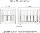 Bild 3 von roba® Laufgitter Sternenzauber grau, 100x75 cm, mit Stoffeinlage und Nestchen