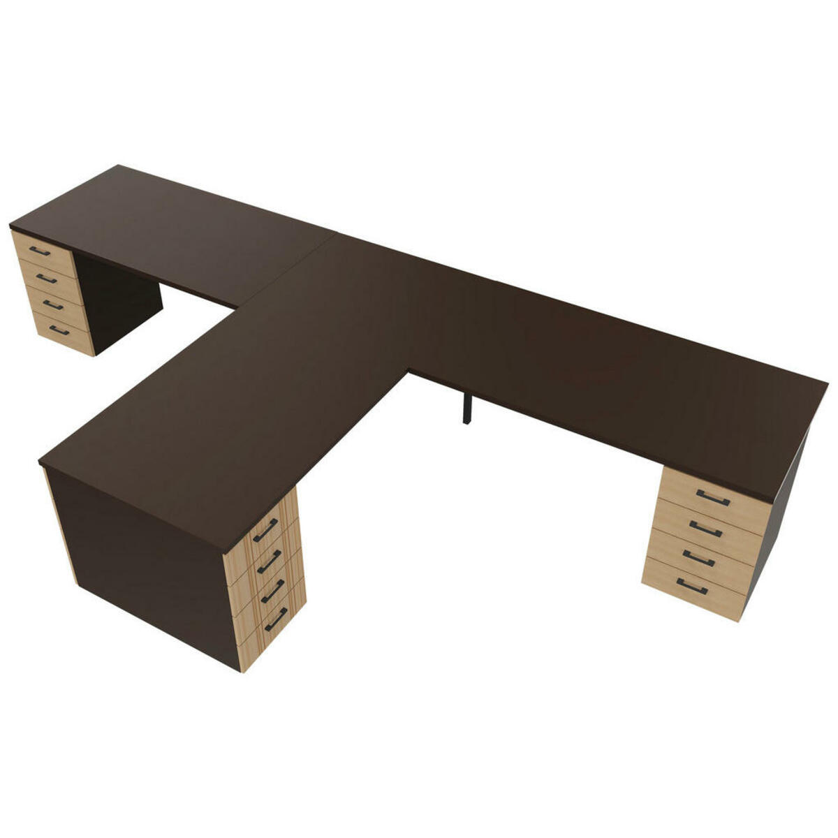 Bild 1 von Novel ECKSCHREIBTISCH Braun, Eiche, Dunkelgrau