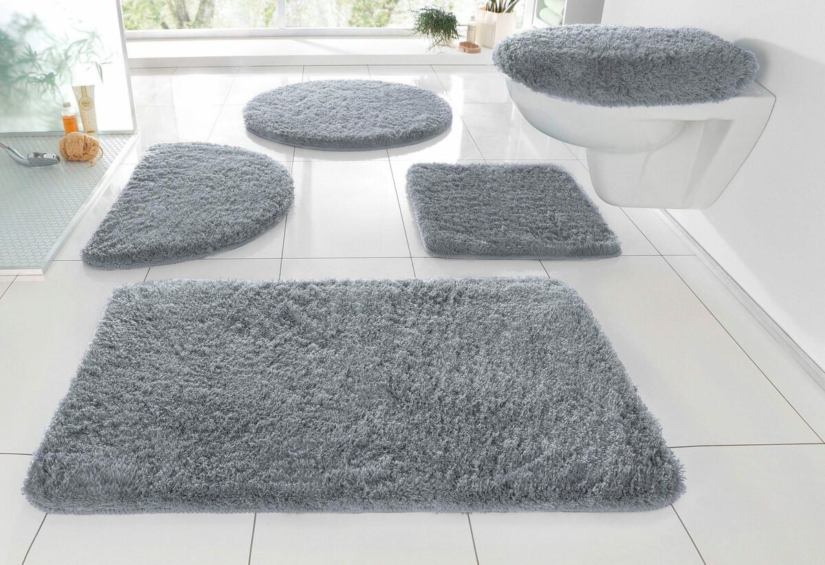 Bild 1 von Badematte Merida my home, Höhe 32 mm, rutschhemmend beschichtet, fußbodenheizungsgeeignet, Kunstfaser, rechteckig, Badteppich, Badematten, unifarben, auch als 2-tlg. Set erhältlich