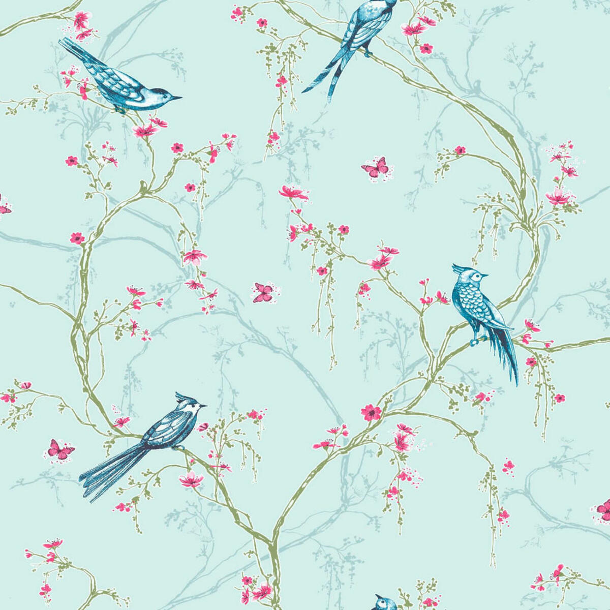 Bild 1 von XXXLutz VLIESTAPETE Blau, Pink