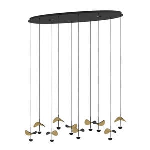 Eglo LED-PENDELLEUCHTE Schwarz, Gold