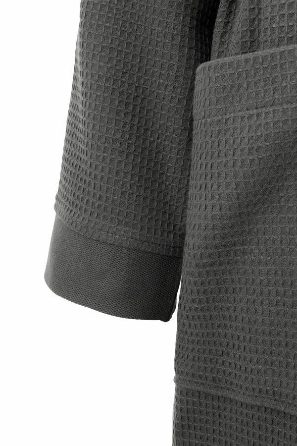 Bild 2 von my home Unisex-Bademantel Vanessa, Langform, Baumwolle, Kimono-Kragen, Gürtel, Taschen, Damen & Herren, Waffelpiqué, leichte Qualität, S-3XL