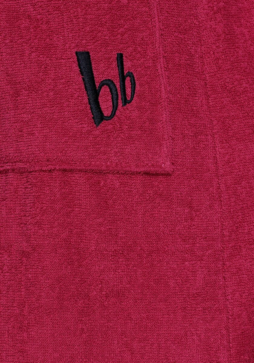 Bild 2 von Bruno Banani Unisex-Bademantel Robby, Langform, Baumwolle, Kapuze, Gürtel, Damen & Herren Bademäntel, lang, mit Taschen, S-3XL