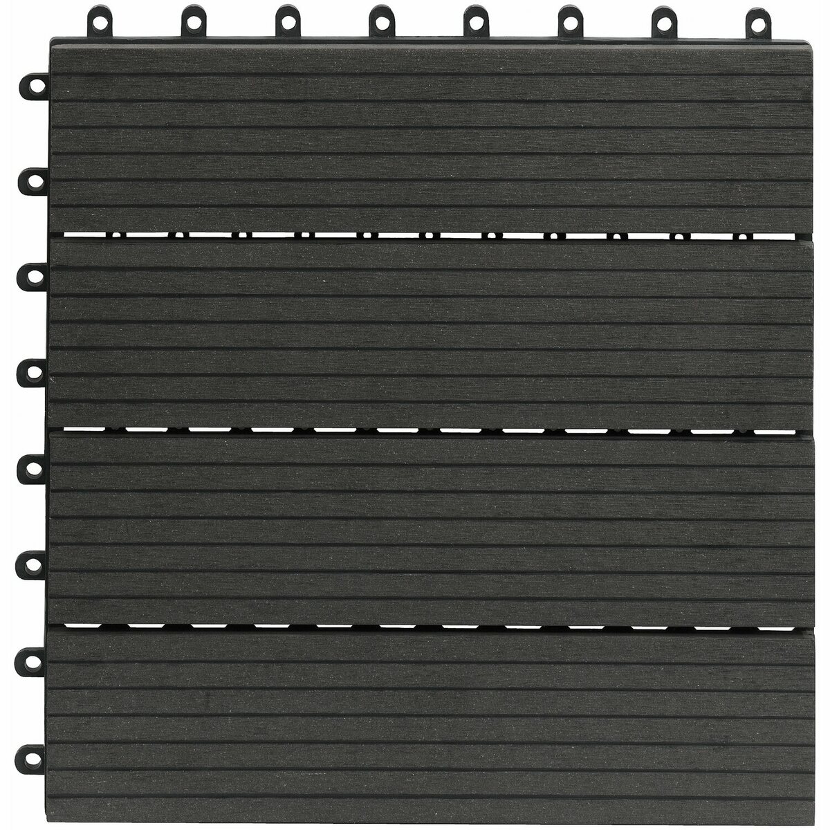 Bild 1 von Klick-Fliese WPC Dunkelgrau 30 cm x 30 cm 10 Stück