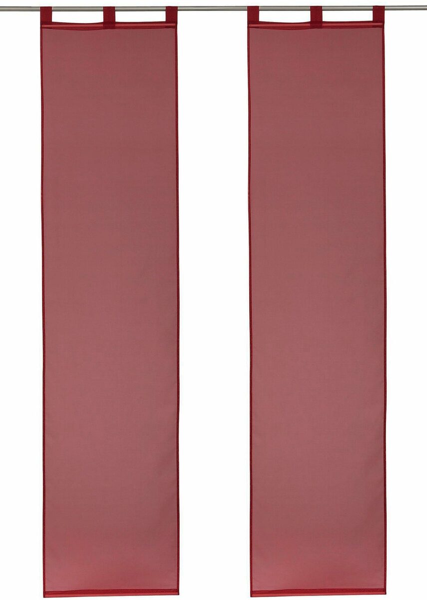 Bild 1 von Schiebegardine Xanten, my home, Schlaufen (2 St), transparent, Voile, 2-er Set, inkl. Beschwerungsstangen, Breite: 57 cm, Flächenvorhang