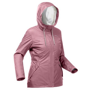 Winterjacke Damen bis -10°C wasserdicht Winterwandern - SH500 rosa