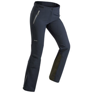 Softshellhose Damen Winterwandern - SH900 Warm Wasserabweisend blau