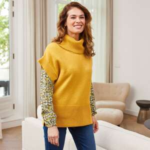 Damen-Pullover mit Seitenschlitzen
