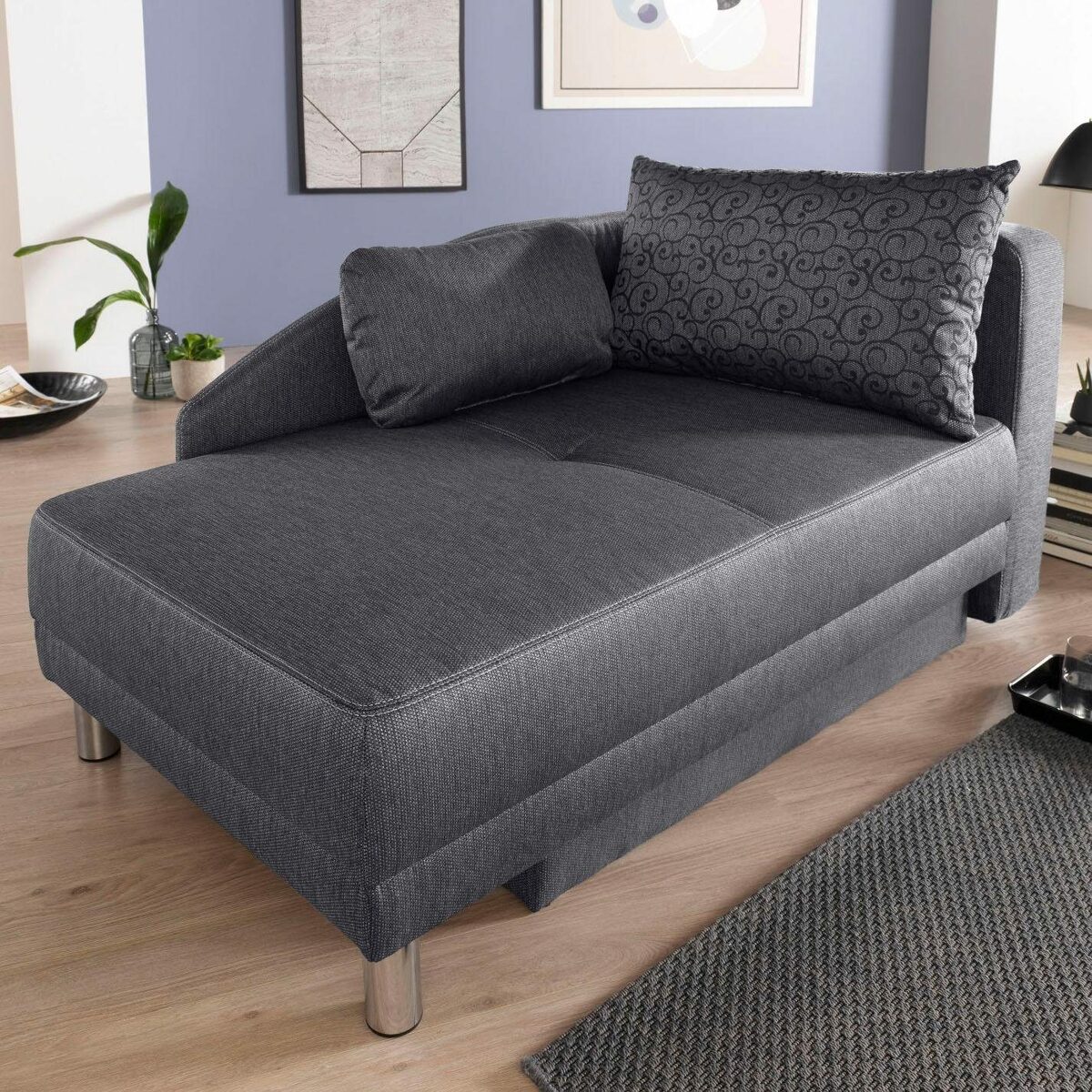 Bild 1 von Jockenhöfer Gruppe Recamiere Roy, Chaiselongue mit Bettfunktion und Bettkasten, inklusive Federkern