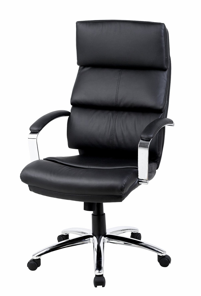 Bild 1 von SIGMA Bürostuhl EC10, Polyurethane/ Mesh/ Metall/ Nylon, 65.5 x 77 x 114 cm, im Lederoptik, mit festen Armlehnen, schwarz