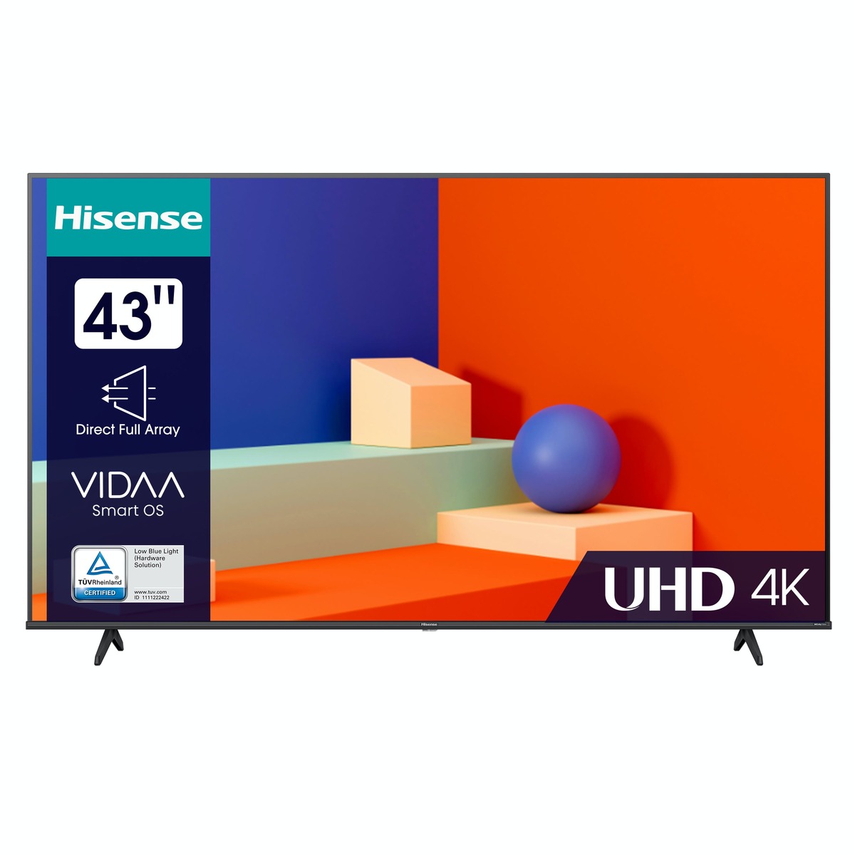 Bild 1 von Hisense 43A6K, 43 Zoll, 4K Smart TV, Dolby Audio, HDR 10, Triple Tuner