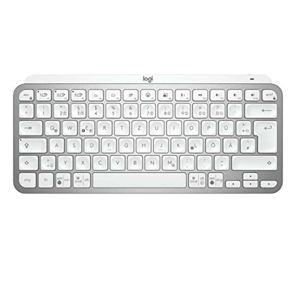 Bild 1 von Logitech MX Keys Mini Kabellose Tastatur, Kompakt, Bluetooth, Hintergrundbeleuchtung, USB-C, Kompatibel mit Apple macOS, iOS, Windows, Linux, Android, Metallgehäuse - Pale Grey