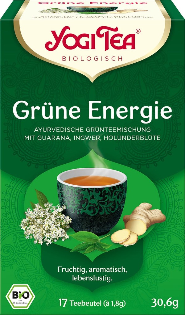 Bild 1 von Yogi Tea Bio Grüntee Grüne Energie 17 Teebeutel (30,6 g)