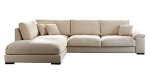 Ecksofa Cordbezug beige 333 x 223 cm - ANGEL