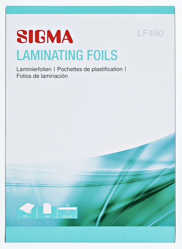 Bild 1 von Sigma Laminierfolien LF480 A4 DIN A4, 100 Stück