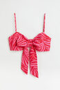 Bild 1 von H&M Bralette mit Bindebändern Rosa/Zebramuster, BHs in Größe S. Farbe: Pink/zebra print