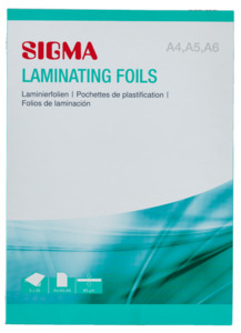 Sigma Laminierfolien-Set 825, 3 x 25 Folien