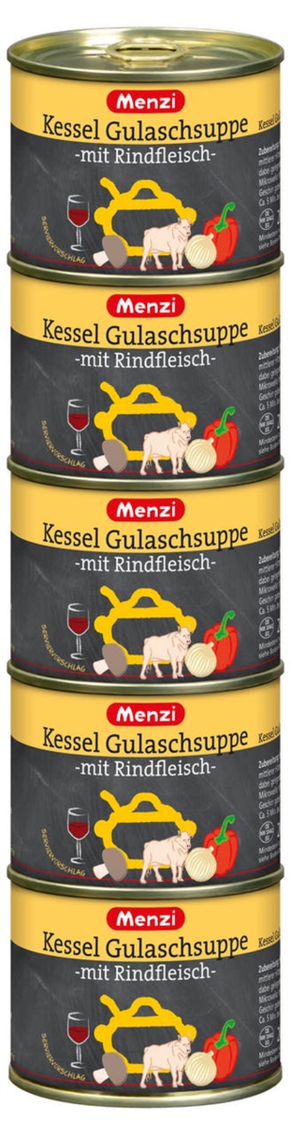 Bild 1 von Menzi Kessel Gulaschsuppe 5 x 200 g (1 kg)