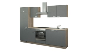 Küchenzeile mit Elektrogeräten grau Maße (cm): B: 270 Küchen