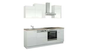 Küchenzeile mit Elektrogeräten weiß Maße (cm): B: 220 Küchen