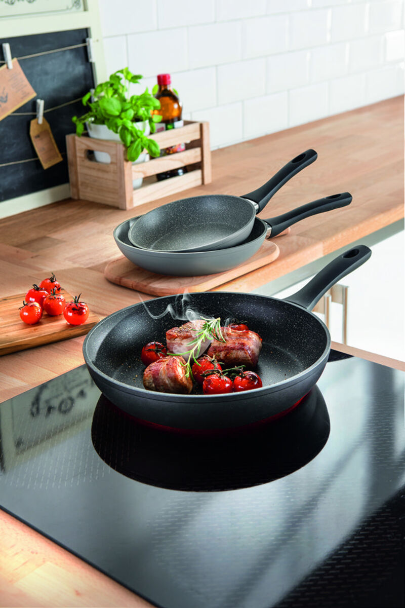 Bild 2 von Culinario Alu Pfanne in Granitoptik "Vittoria" 28cm - Anthrazit