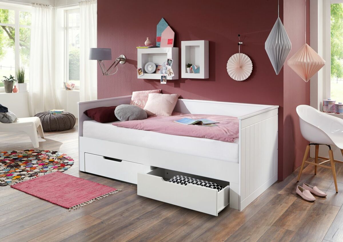 Bild 1 von Relita Funktionsbett Clara 90x 200 auf 180 x 200 cm Liegefläche ausziehbar u. 2 Schubladen