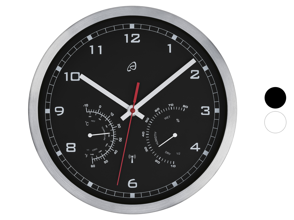 Bild 1 von AURIOL® Funkwanduhr, mit Thermometer und Hygrometer