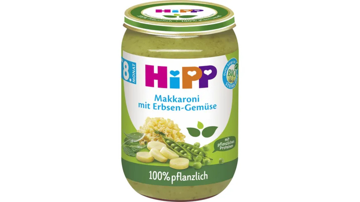 Bild 1 von HiPP 100% pflanzlich: Makkaroni mit Erbsen-Gemüse