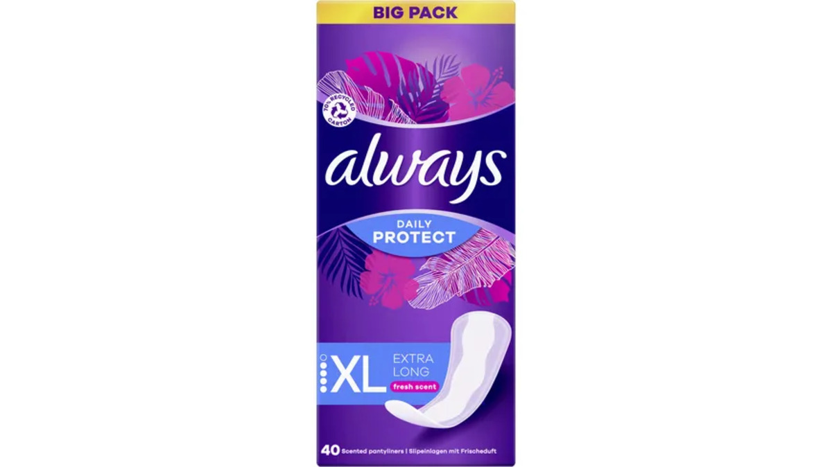 Bild 1 von Always DAILY Slipeinlagen Protect Extra Long mit Frischeduft BigPack 40ST
