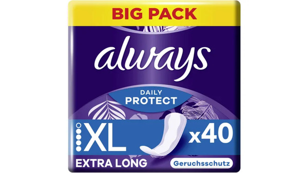 Bild 1 von Always DAILY Slipeinlagen Protect Extra Long mit leichtem Duft BigPack 40ST