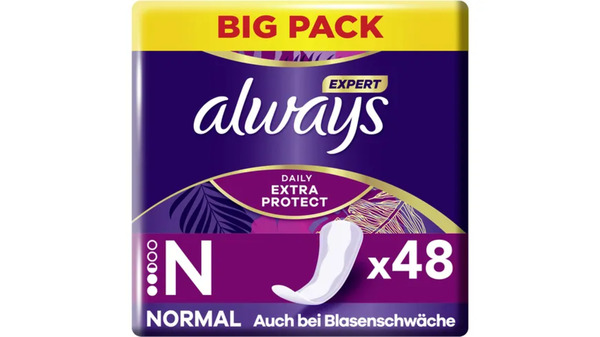 Bild 1 von Always Slipeinlagen Expert Daily Protect Normal mit leichtem Duft BigPack 48ST