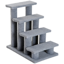 Bild 1 von PawHut Tiertreppe Katzentreppe Hundetreppe Treppe für Katze und Hunde 4 Stufen Beige/Grau 63,5x43x60