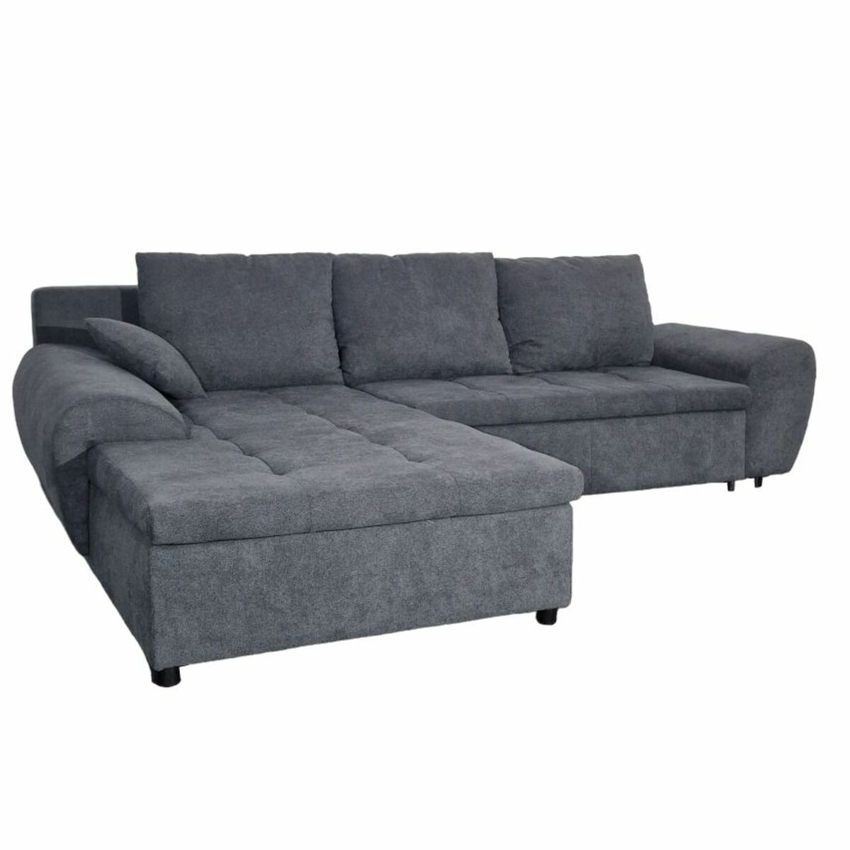 Möbel Punkt Ecksofa / Schlafsofa Bogota Webstoff Anthrazit Grau von