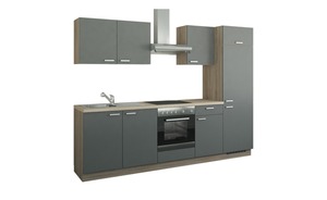 Küchenzeile mit Elektrogeräten grau Maße (cm): B: 270 Küchen