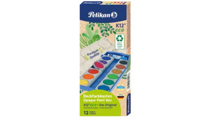 Pelikan Deckfarbkasten K12® eco inkl. Deckweiß 12 Farben