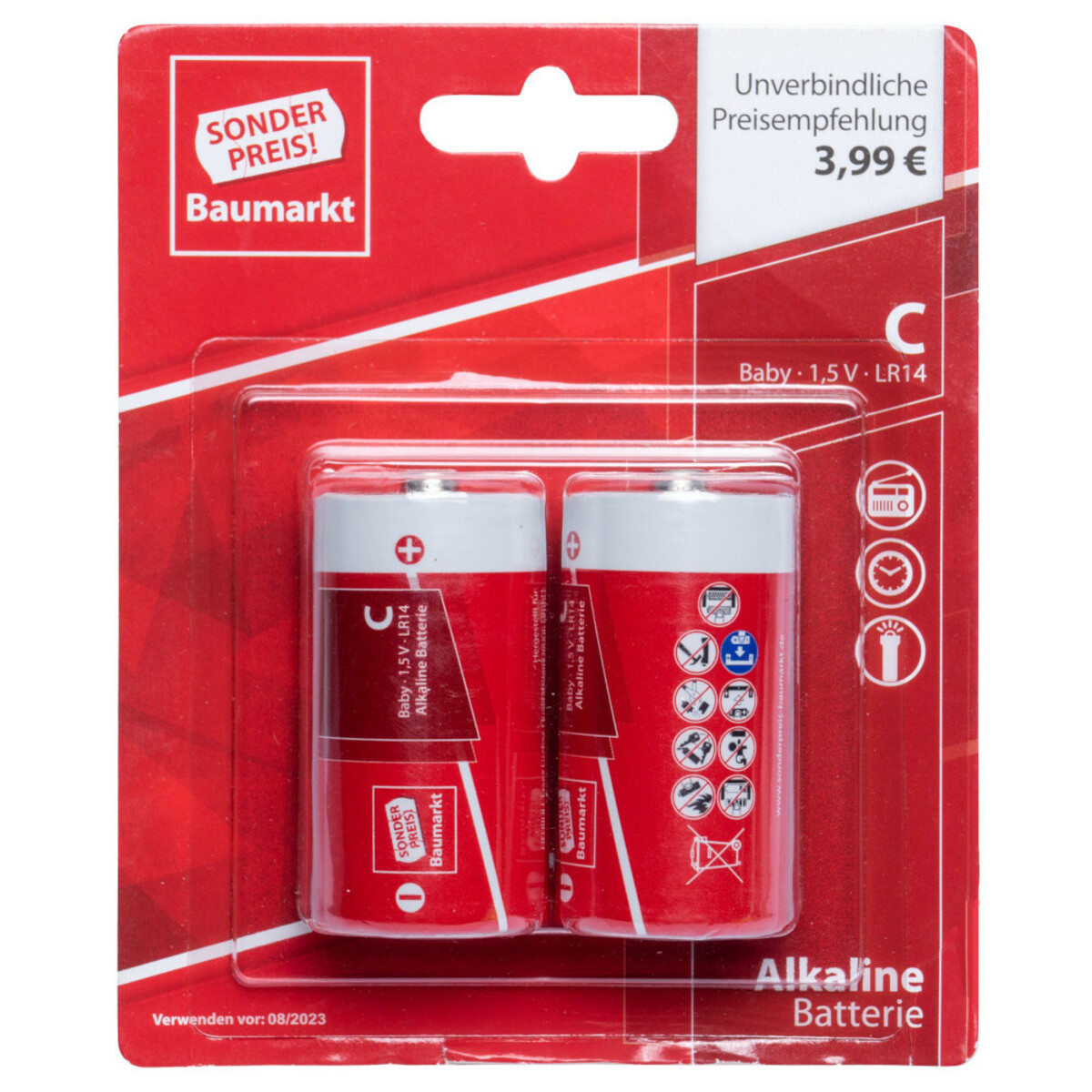 Bild 1 von Sonderpreis Baumarkt Batterien LR14 C Baby 2 Stück leistungsfähig
