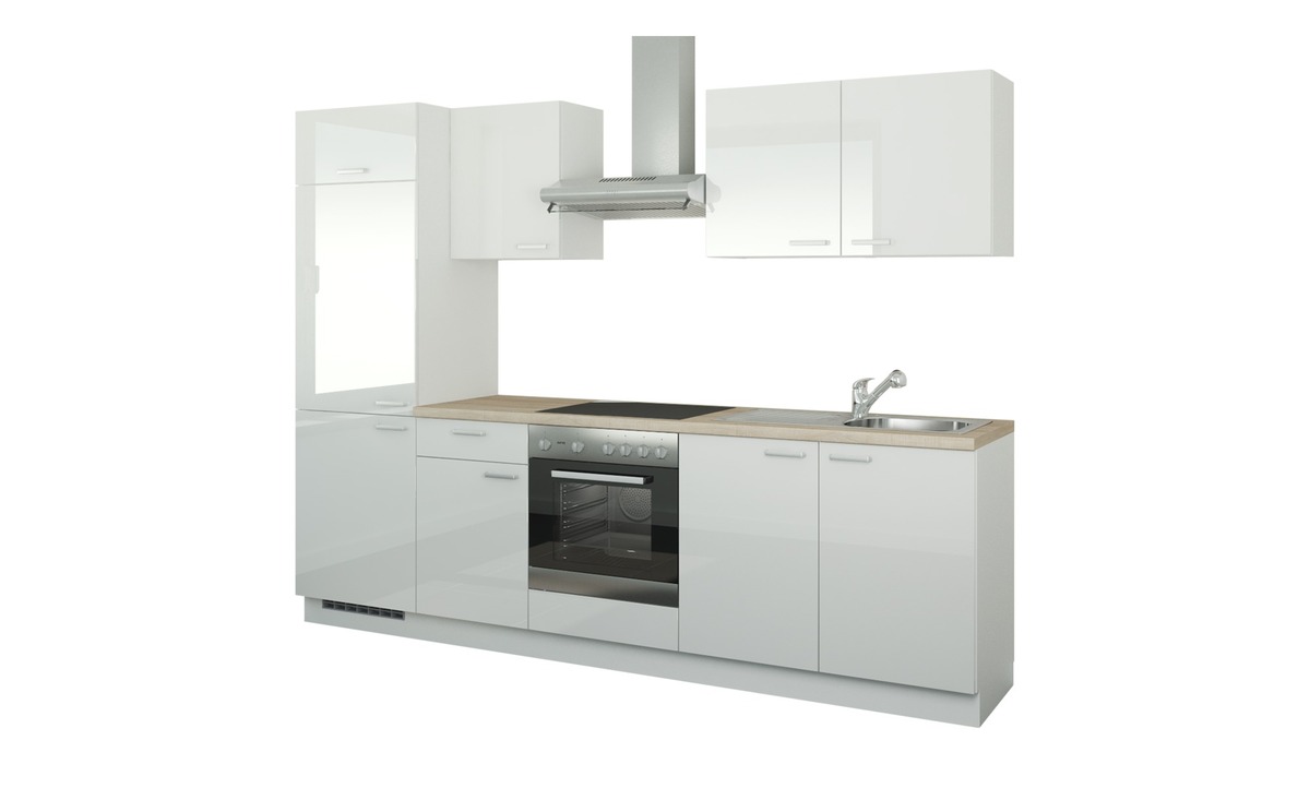 Bild 1 von Küchenzeile mit Elektrogeräten weiß Maße (cm): B: 270 Küchen