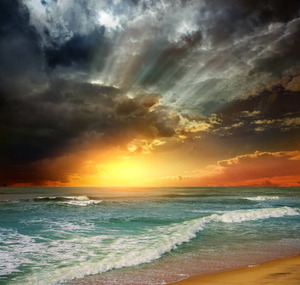 Papermoon Fototapete "Folly Beach Sonnenuntergang"