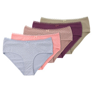 5 Damen Pantys im Muster-Mix