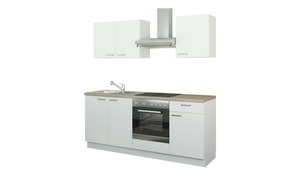 Küchenzeile mit Elektrogeräten weiß Maße (cm): B: 200 Küchen