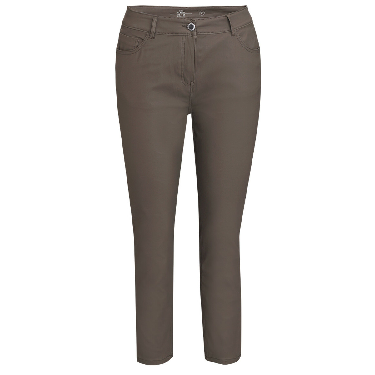 Bild 1 von Damen Slim-Jeans in Leder-Optik