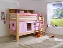 Bild 1 von Relita Etagenbett Jan mit Bücherregal und Vorhang rosa/weiß
