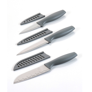 KODi special Messer 3er-Set mit Klingenschutz grau