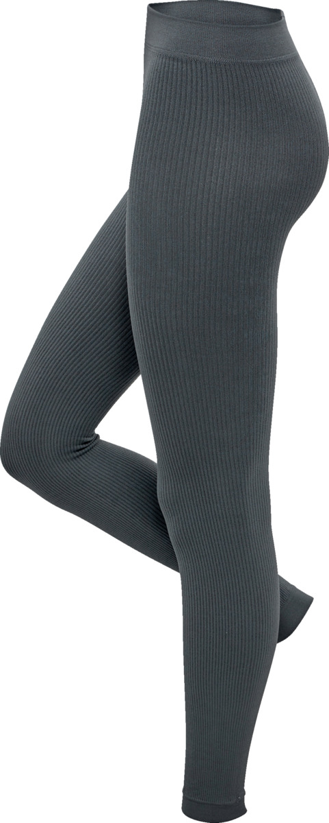 Bild 2 von under2wear Ripp-Leggings dunkelgrau M (40/42)