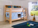 Bild 1 von Relita Etagenbett Jan mit Bücherregal und Vorhang blau/boy