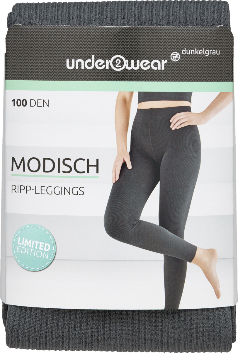 Bild 1 von under2wear Ripp-Leggings dunkelgrau M (40/42)