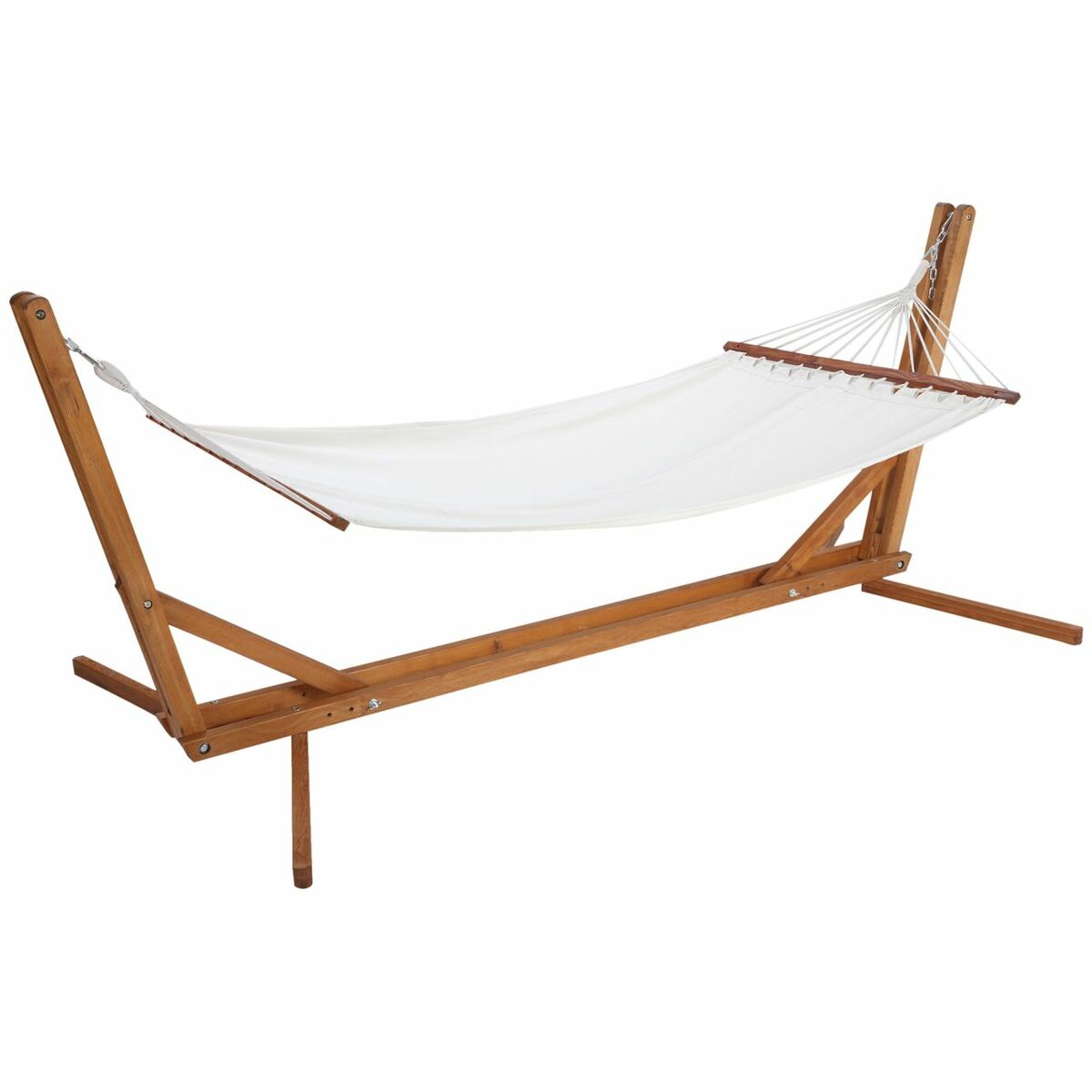 Bild 1 von Outsunny Hängematte mit Gestell Hammock aus Kiefernholz Outdoor