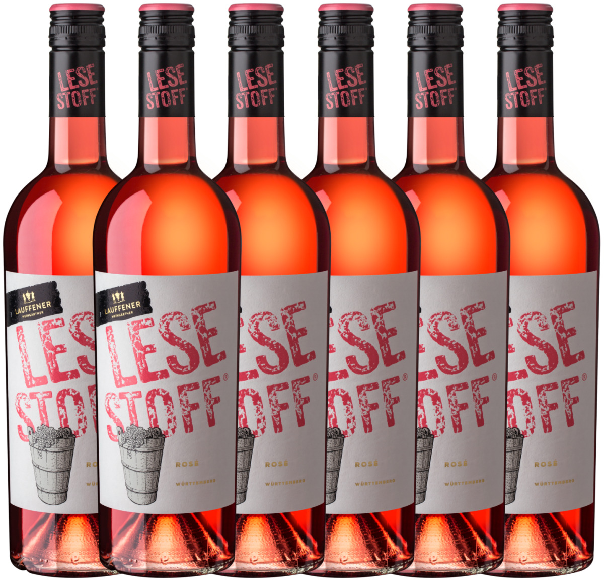 Bild 1 von Lauffener Lesestoff Rosé QbA 0,75l - 6er Karton