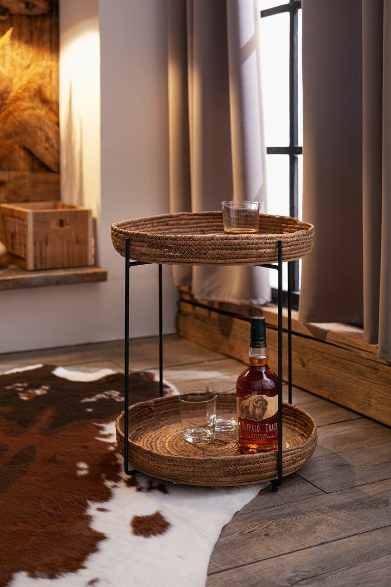 Bild 1 von HomeLiving Beistelltisch "Bananenblatt" Möbel Tisch Wohnzimmer dekorativ Blickfang