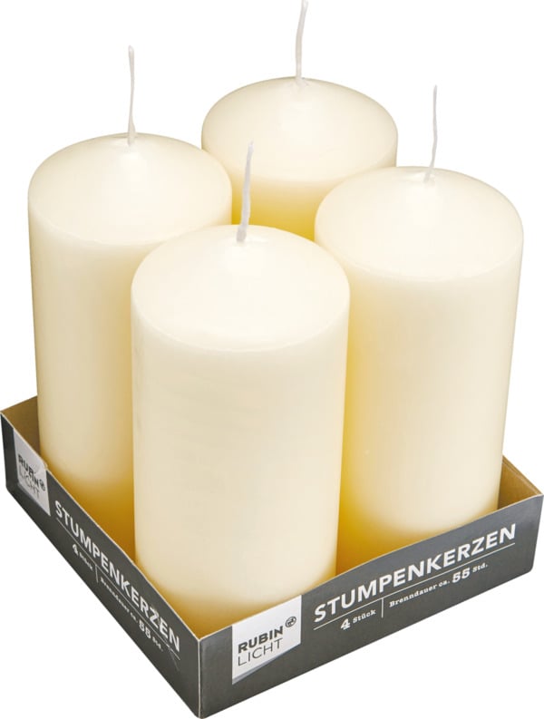 Bild 1 von RUBIN LICHT Stumpenkerzen Champagner 150x65mm